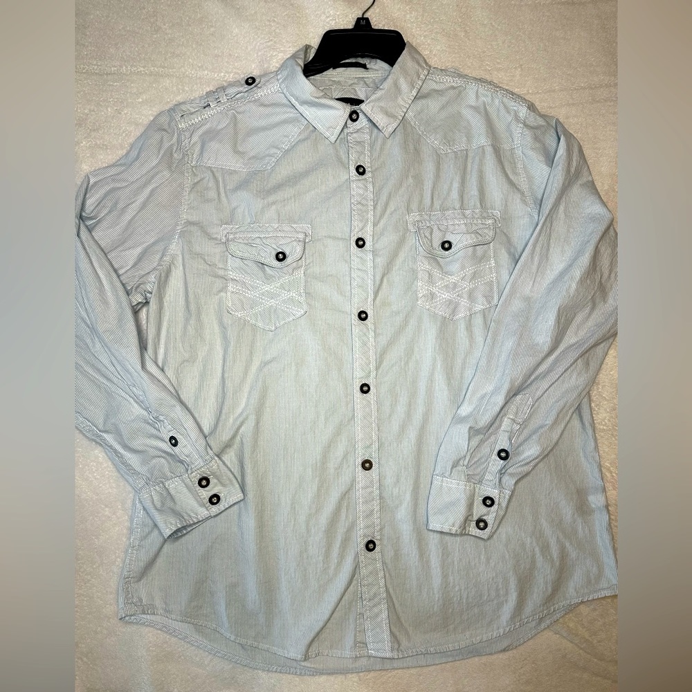 🔷HELIX Men’s Long sleeve button down shirt- XXL